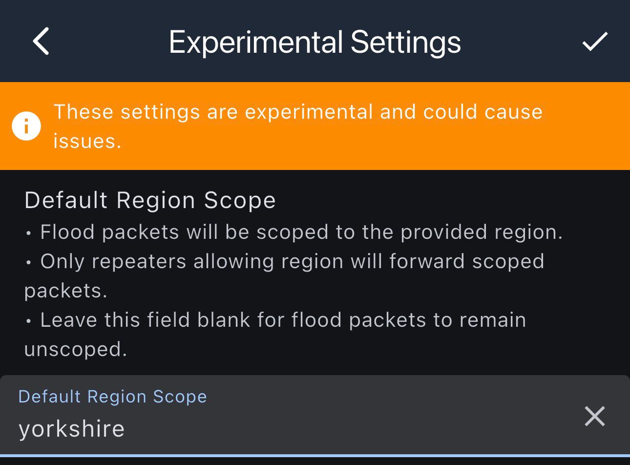 Companion region configuration